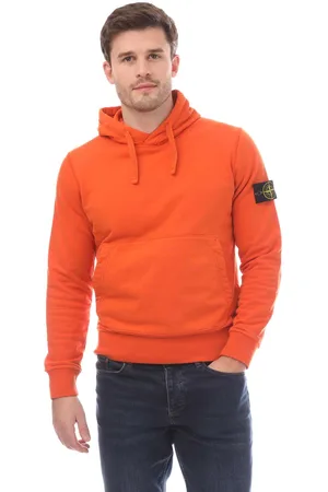 Stone Island Mens Hooded Sweatshirt with Pouch Pocket in material_cotton - Size Medium