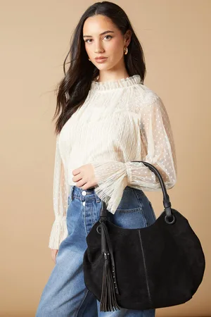 Oasis Womens Jemima Faux Suede Slouch Bag With Tassel - - One Size
