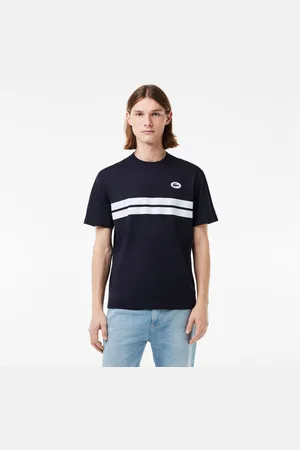Lacoste Mens Heritage Print Cotton T-Shirt in - Size 3XL