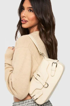 Boohoo Womens Buckle Detail Distressed Shoulder Bag - - One Size