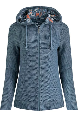 Weird Fish Womens/Ladies Chicoa Macaroni Full Zip Hoodie (Denim) - - Size 12 UK