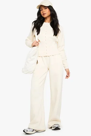 Boohoo Womens Deep Hem Popper Bomber Sweatshirt Tracksuit - Cotton - Size Small