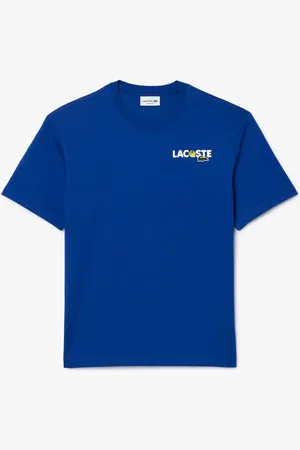 Lacoste Mens Heavy Cotton Print Back T-Shirt in - Size Medium