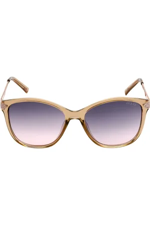 Guess Womens Gradient Bordeaux Lens Shiny Framed Sunglasses - One Size