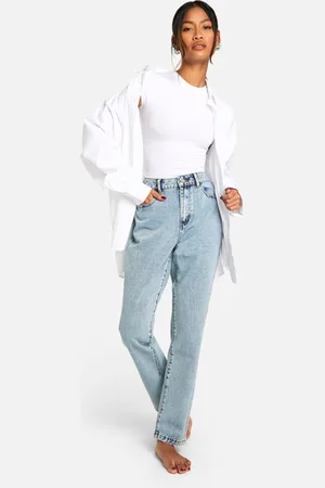 Boohoo Womens Basics High Waisted Slim Fit Jeans - - Size 30 Long