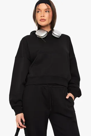 Boohoo Womens Balloon Sleeve Oversized Hoodie - Cotton - Size XL (Longest)