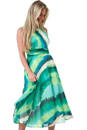 Roman Womens Petite Sleeveless Abstract Print Midi Dress - - Size 18 UK