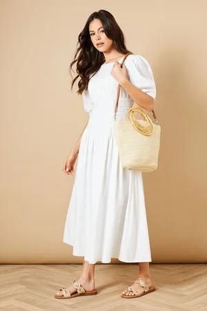 Oasis Womens Soraia Rattan Detail Tote Bag - - One Size
