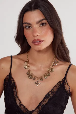 NASTY GAL Womens Vintage Charm Chain Necklace - - One Size