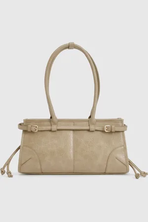 Boohoo Womens Buckle Trim Baguette Shoulder Bag - - One Size