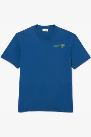Lacoste Mens Washed Effect Ombré Print T-Shirt in Cotton - Size Small