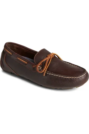 Sperry Driver 1 Eye Leather Mens Amaretto Loafers