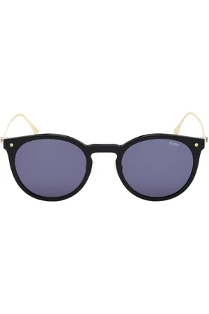 BMW Unisex Shiny Framed Blue Lens Sunglasses Metal - One Size
