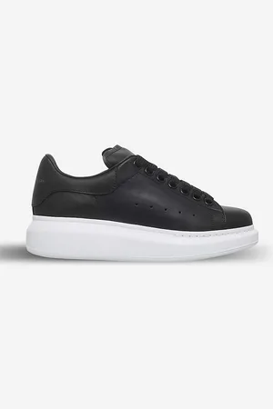 Alexander mcqueen ladies hot sale runway leather platform trainers