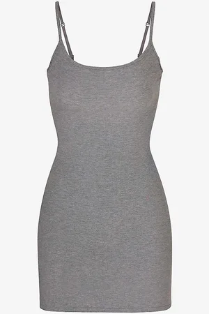 SKIMS: Grey Cotton Mini Dress