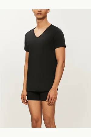 Hanro Mens Cotton Superior Cotton-Blend T-Shirt