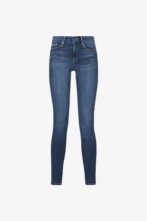 GOOD AMERICAN Womens Good Legs Skinny High-Rise Stretch Cotton-Blend Jeans
