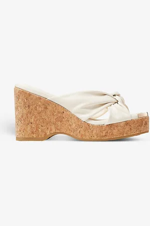 Lacey butterfly shop embellished leather wedge