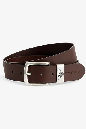 Palmellato-leather printed reversible belt