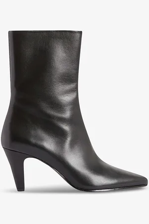 Round-toe heeled ankle boots - Woman