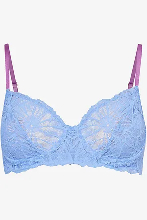 DORA LARSEN Rae stretch recycled-lace and tulle underwired bra