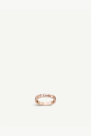 Cartier C De 18ct Rose-Gold and 0.03ct Round-Cut Diamond Wedding Ring