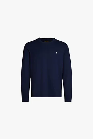 Ralph Lauren Mens Crewneck Long-Sleeved Cotton-Jersey T-Shirt