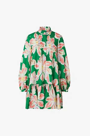 By Malina Womens Gloria Floral-Print Relaxed-Fit Woven Mini Dress