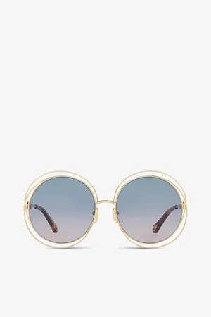 Chloé Womens Ch0045S Round-Frame Metal Sunglasses