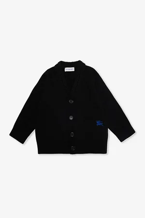 Burberry Graham Brand-Appliqué Wool Knitted Cardigan 6-24 Months