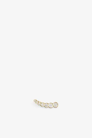 SOPHIE BILLE BRAHE Croissant Delune 18ct Yellow Gold and 0.33ct Diamond Earring