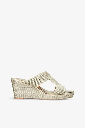 Carvela Womens Gala Rope-Effect Woven Heeled Sandals