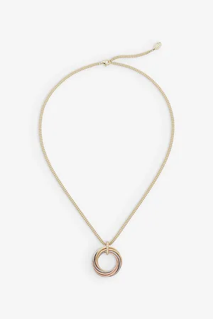 Cartier Trinity 18ct White- , 18ct Yellow- , 18ct Rose- and 0.099ct Diamond Pendant Necklace