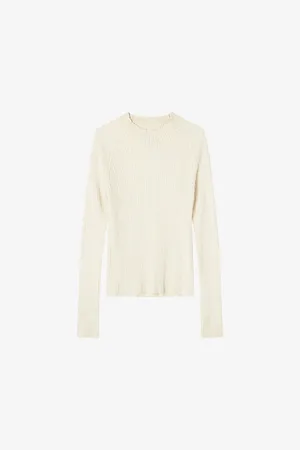 LK Bennett Womens West Cable-Stitch Cotton and Wool-Blend Jumper