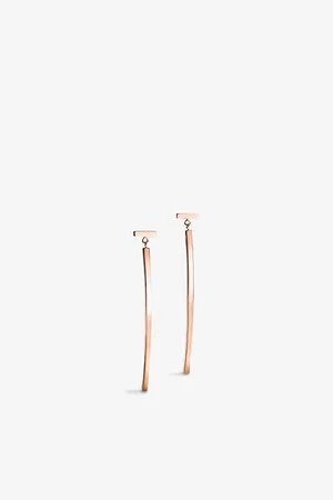 Tiffany & Co. Tiffany T 18ct Rose-Gold Wire Bar Earrings