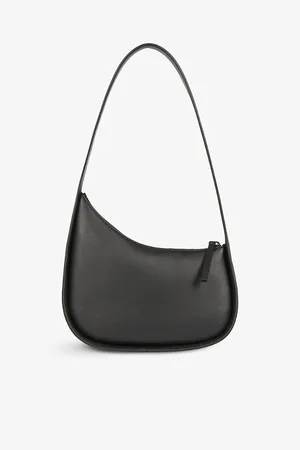 The Row Womens Half Moon Leather Shoulder Bag