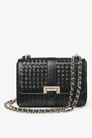 ASPINAL OF LONDON Womens Lottie Branded-Hardware Leather Shoulder Bag