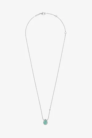 Boucheron Serpent Bohème 18ct White-Gold, 0.03ct Diamond and 0.78ct Aquaprase Necklace