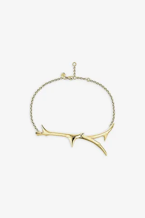 SHAUN LEANE Womens Rose Thorn Yellow Gold-Plated Vermeil Sterling-Silver Bracelet
