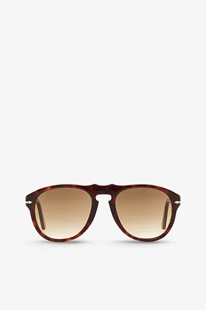 Persol Mens Po0649 Pilot-Frame Acetate Sunglasses