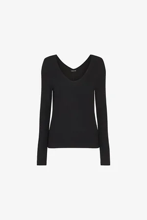 Whistles Womens Ribbed Jersey Top