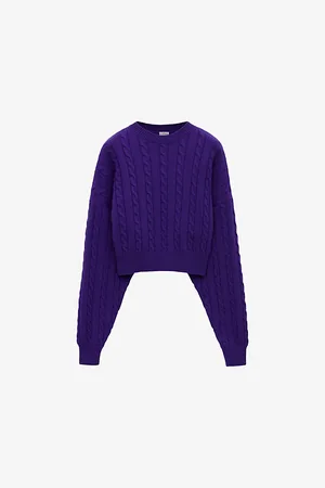 Loewe Womens Dropped-Shoulder Cable Knitted Jumper