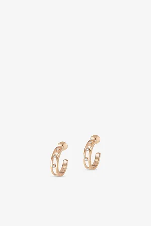 MESSIKA Move 18ct Rose-Gold and Diamond Hoop Earrings
