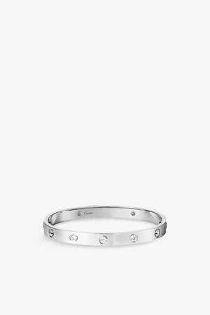 Cartier Love 18ct White-Gold and 4 Brilliant-Cut Diamond Bracelet