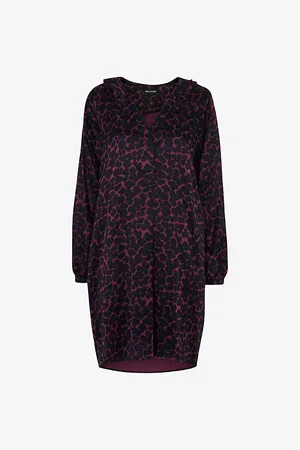 Whistles Womens Smudge Animal-Print Crepe Mini Dress
