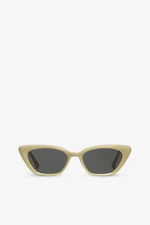 Gentle Monster Womens Terra Cotta Y6 Cat-Eye Branded-Arm Acetate Sunglasses