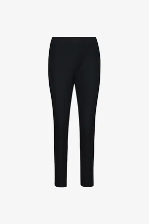 Whistles Womens Tapered Mid-Rise Stretch-Twill Trousers