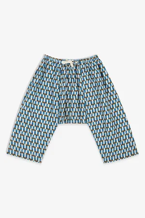 Caramel Linum Geometric-Print Cotton Baby Trousers 3-24 Months