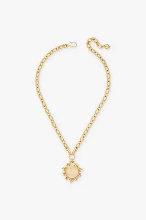 Brinker & Eliza Womens Bea 24ct Antique -Plated Brass Pendant Necklace