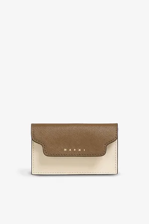 Marni Womens Logo-Print Leather Wallet